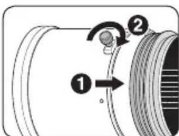 NIKON Nikkor AFS 200400mm f4G ED VR II - Fixation du parasoleil - 1