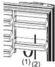 HOTPOINT H8BEH 183 O3 X - Ayarlanabilir kapi rafi (Bazi modellerde) - 1