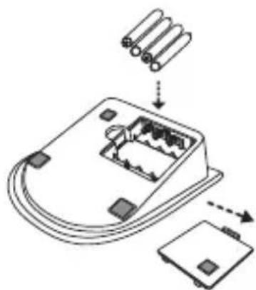 Geratherm Desktop GP6621 - Colocacao/substituicao das baterias - 1