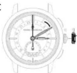 Girard-Perregaux Laureato 80189D11A182311A - Second time zone (local time) - 1