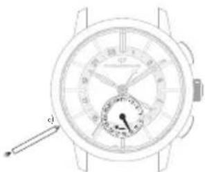 Girard-Perregaux Laureato 80189D11A182311A - Second time zone (local time) - 3