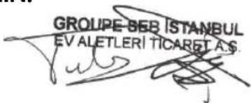 TEFAL Principio 40 FV2040E0 - FIRMA YETKILISININ: - 1