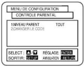 HITACHI DVPF2U - Lorsque le niveau parental est sélectionné - 1