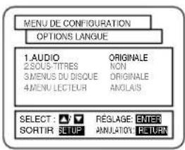 HITACHI DVPF2U - RÉGLAGE DES LANGUES - 3