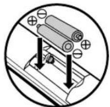 HITACHI DVPF2U - MISE EN PLACE DES PILES - 2