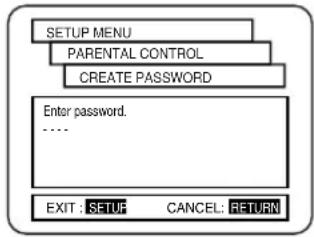 HITACHI DVPF2U - Press the Number Buttons to enter a 4-digit password (you can use any 4-digits except for 4737), and then press the ENTER Button. - 1