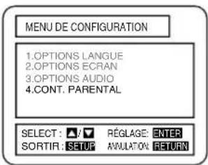 HITACHI DVPF2U - Appuyer sur la touche CONFIGURATION (SETUP) dans le mode ARRÊT (STOP). - 2