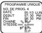 HITACHI DVPF2U - 7) Régler la vitesse de défilement de la bande. - 1