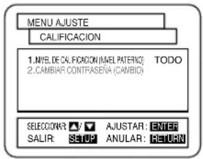 HITACHI DVPF2U - Cuando se ha seleccionado el nivel de bloqueo de los padres - 1