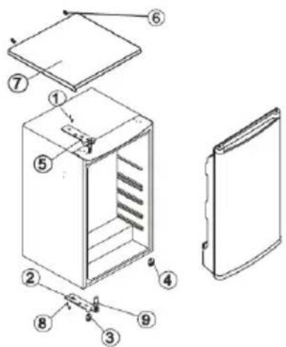 THOMSON THTTR7WHA++ - Inversion du SENS d'ouverture de la porte - 1