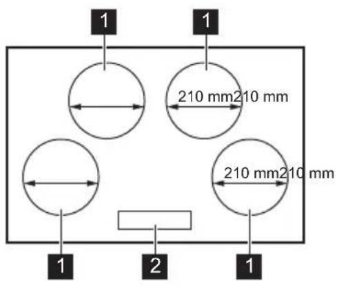 Leonard LAI8001F - Cooking surface layout - 1