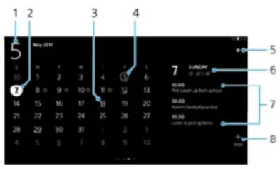 SONY Xperia Touch G1109 - Présentation du calendrier - 1