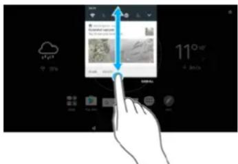 SONY Xperia Touch G1109 - Pour ouvrir ou fermer le panneau de notification - 1