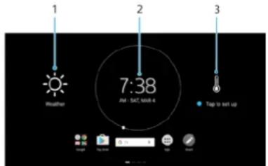 SONY Xperia Touch G1109 - Réglages de la météo et de l'horloge - 1