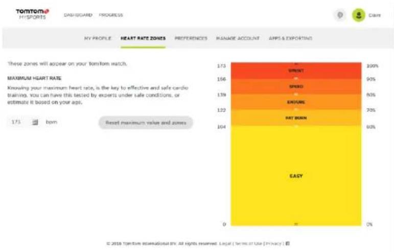 TOMTOM Touch Cardio - Zones de fréquence cardiaque - 1