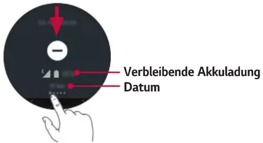 LG Watch Urbane 2 - Anzeigen von verbleibender Akkuleistung oder Datum - 1