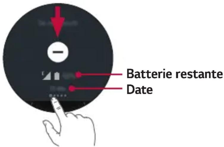 LG Watch Urbane 2 - Voir le niveau de charge de la batterie ou la date - 1