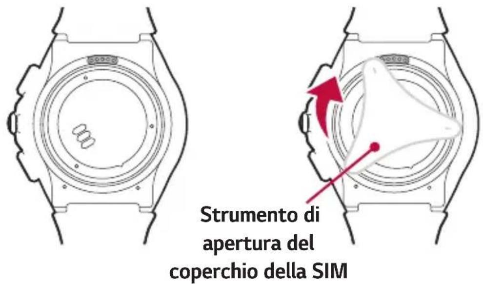 LG Watch Urbane 2 - Installazione della scheda SIM - 7