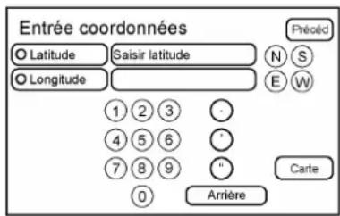 CADILLAC Escalade (2014) - Coordonnées de carte - 1