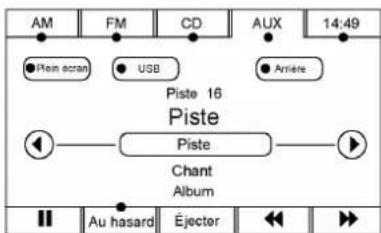 CADILLAC Escalade (2014) - Utiliser le système audio de navigation pour contrôler un périphérique de stockage usb ou ipod MD - 1