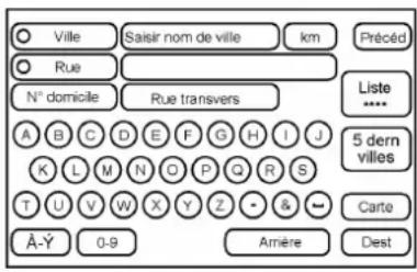 CADILLAC Escalade (2014) - Saisie d'une adresse - 1