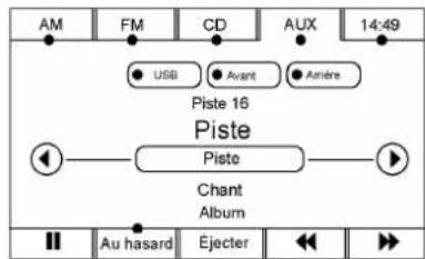 CADILLAC Escalade (2014) - Utiliser le système audio de navigation pour contrôler un périphérique de stockage usb ou ipod MD - 3