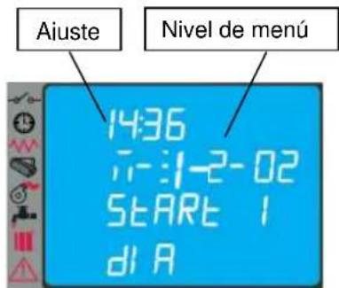 Cola Domusfire HR C39 - Menu 01 - Ajustes crono - 2