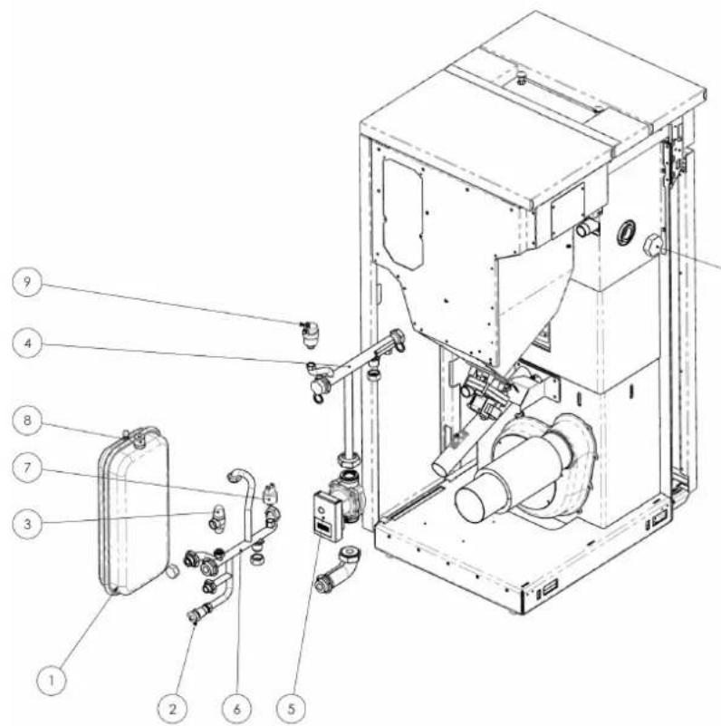 Cola Domusfire HR C39 - Standard hydraulic components - 1