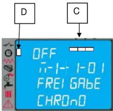 Cola Domusfire HR C39 - Menu 01 - Uhrenthermostat einstellen - 3