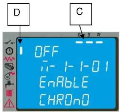 Cola Domusfire HR C39 - Menu 01 - Chrono setting - 1