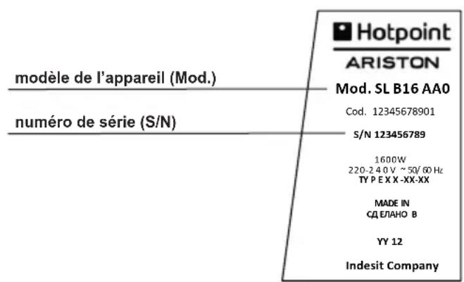 HOTPOINT-ARISTON SL B22 AA0 - Signalez-lui: - 1