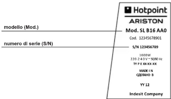 HOTPOINT-ARISTON SL B22 AA0 - Comunicare: - 1