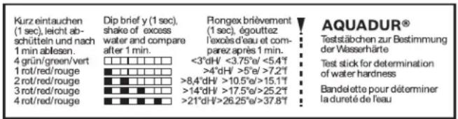 THERMADOR DWHD770WFM - Utilisation d'une bandelette pour déterminer la durée de l'eau - 1