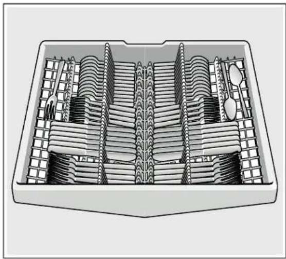 THERMADOR DWHD770WFM - Chargement du troisième supérieur Placement recommends en configuration 12 places* - 1