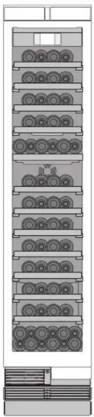 THERMADOR T24IW900SP - Exemple de rangement avec des bouteilles normales - 2
