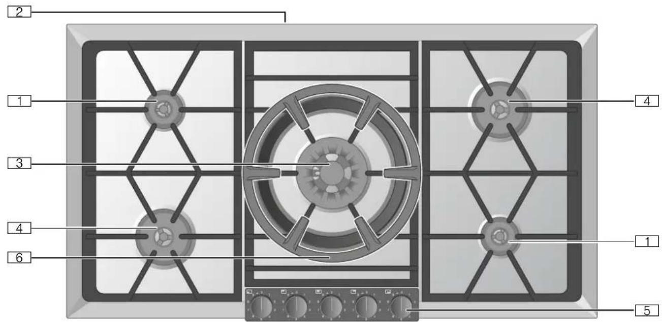 GAGGENAU VG295220DE - Gaskookplaat - 1