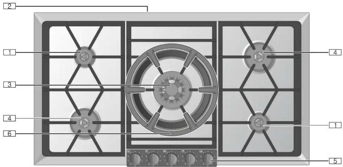GAGGENAU VG295220DE - Gas-Kochfeld - 1