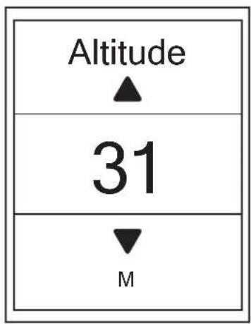 Bryton Rider 530 - Altitude actuelle - 1