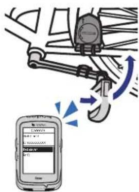 Bryton Rider 530 - Installer le Capteur de vitesse/cadence/double (optionnel) - 9