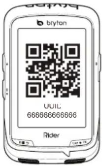 Bryton Rider 530 - Ajouter l'UUID de votre appareil à votre compte Bryton - 1