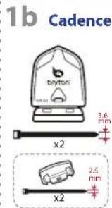 Bryton Rider 530 - Installer le Capteur de vitesse/cadence/double (optionnel) - 2