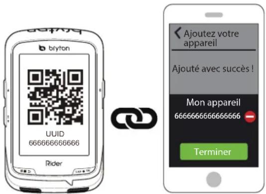 Bryton Rider 530 - Ajouter l'UUID de votre appareil à votre compte Bryton - 4