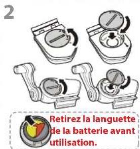 Bryton Rider 530 - Installer le Capteur de vitesse/cadence/double (optionnel) - 4