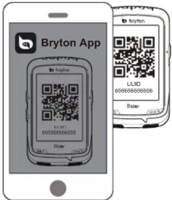 Bryton Rider 530 - Ajouter l'UUID de votre appareil à votre compte Bryton - 3