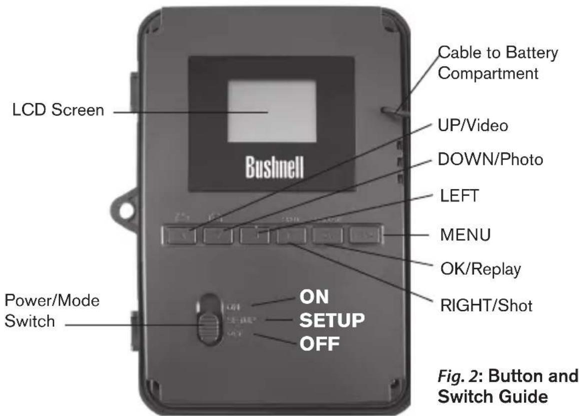 BUSHNELL Trophy Cam 119576 - PARTS AND CONTROLS - 4