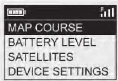 BUSHNELL Hybrid Laser GPS - Menu options - 1