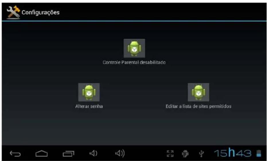 INGO Tablet 7 - Configurações do controlo parental - 1