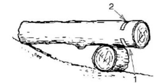 POULAN Pro PP17G42 - BUCKING USING A LOG OR SUPPORT STAND - 1