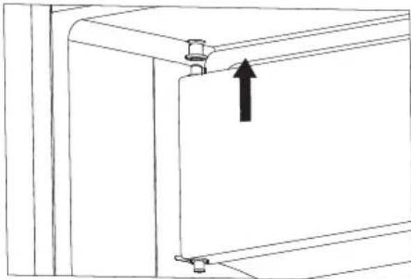 Everglades EVTT119 - Changing over the freezer compartment door - 5