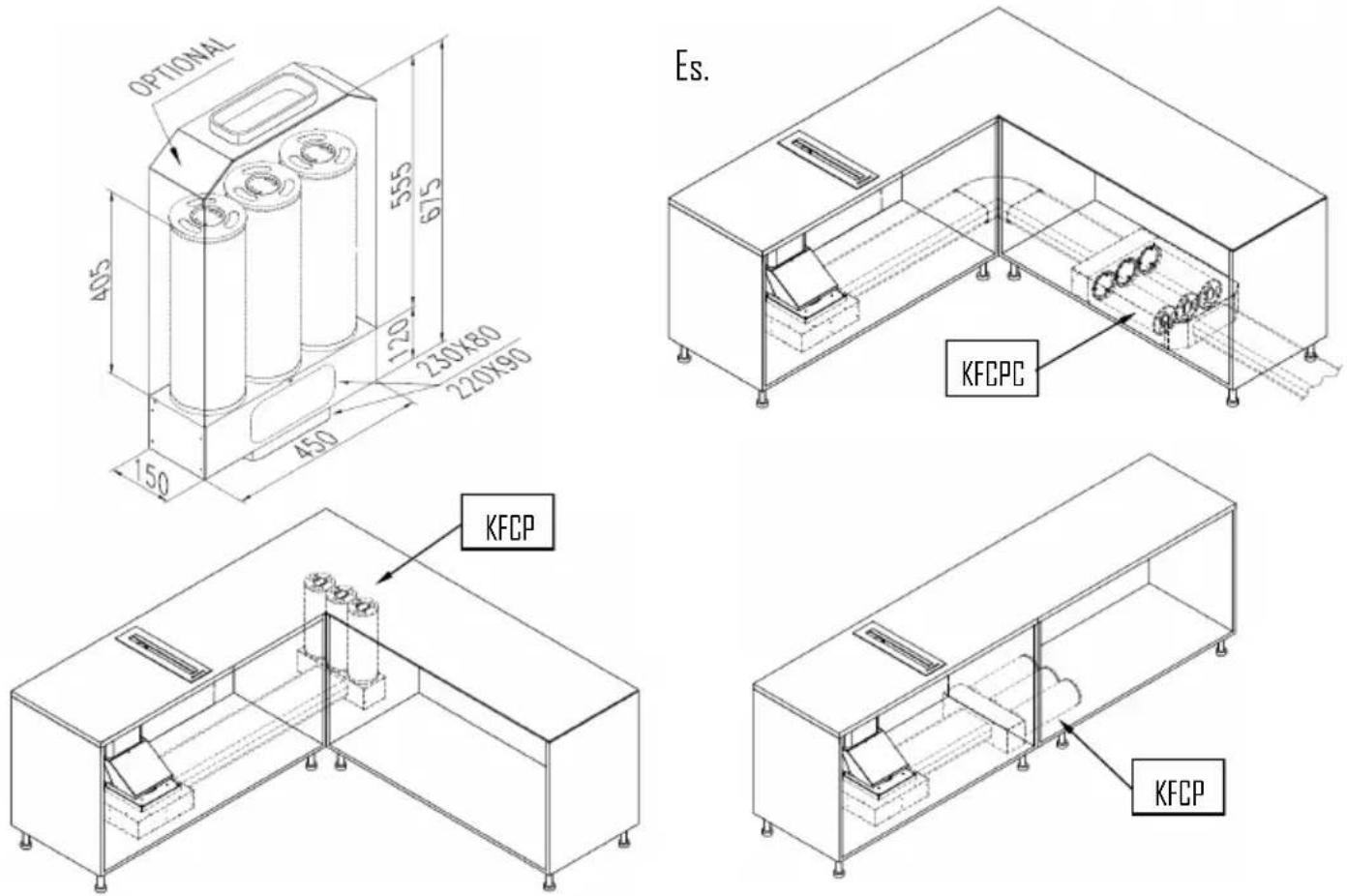 Fulgor Milano FPH 5114 TC BK - Uhlíkové filtry VOLITELNÉ (KFCP a KFCPC) - 1